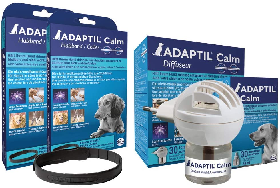  ADAPTIL Calm - Antiestrés para perros - Miedos, Ruidos Fuertes, Aprendizaje, Adopción - Collar S para Perros Pequeños 
