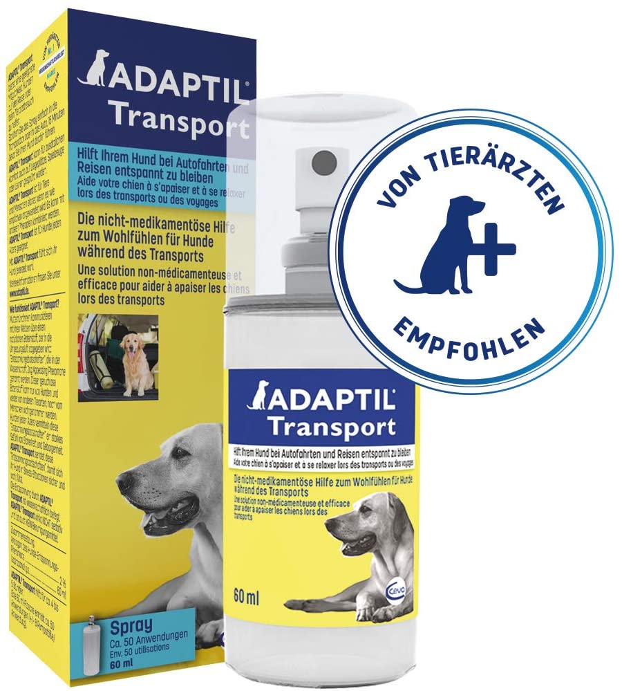  Adaptil Calm Transport Spray, Helps Dog cope with Travelling and Other Short Term Challenges, 60 ml 