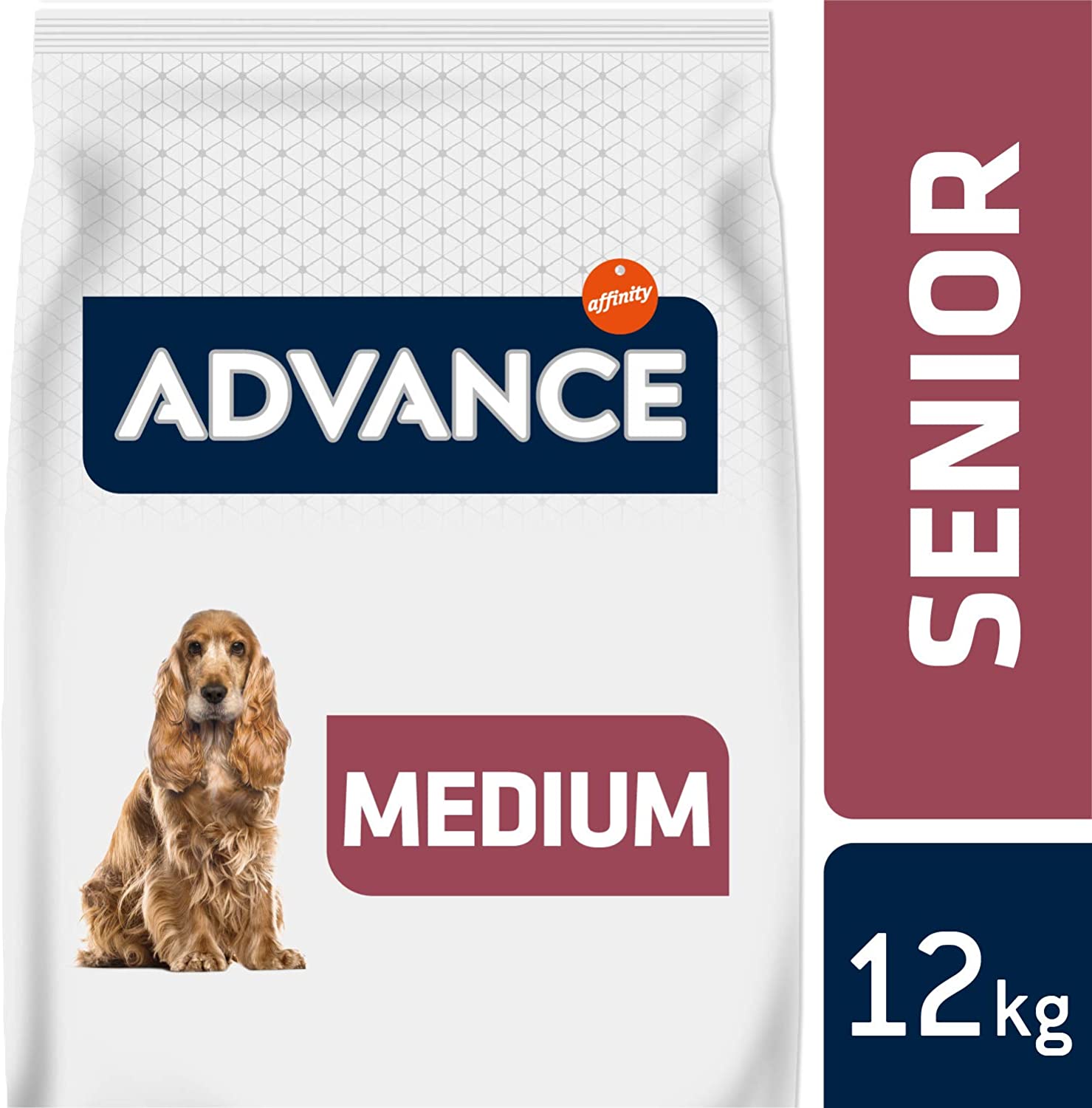  Advance Senior Medium - Pienso para Perros de Edad Avanzada de Razas Medianas - 12 kg 