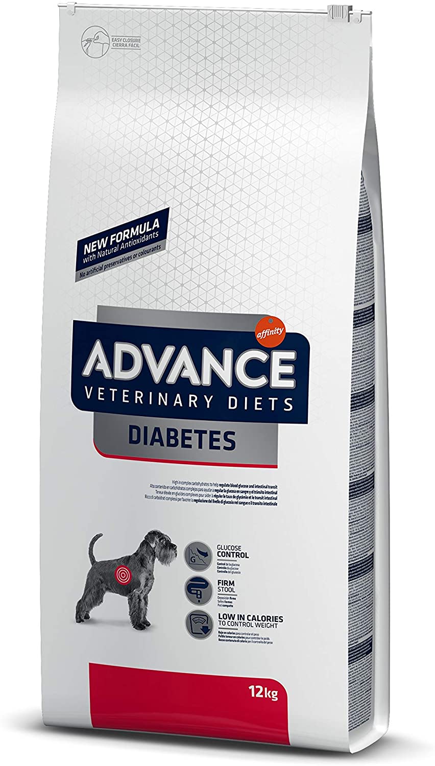  Advance Veterinary Diets Diabetes - Pienso para Perros diabéticos o con Colitis - 12 kg 
