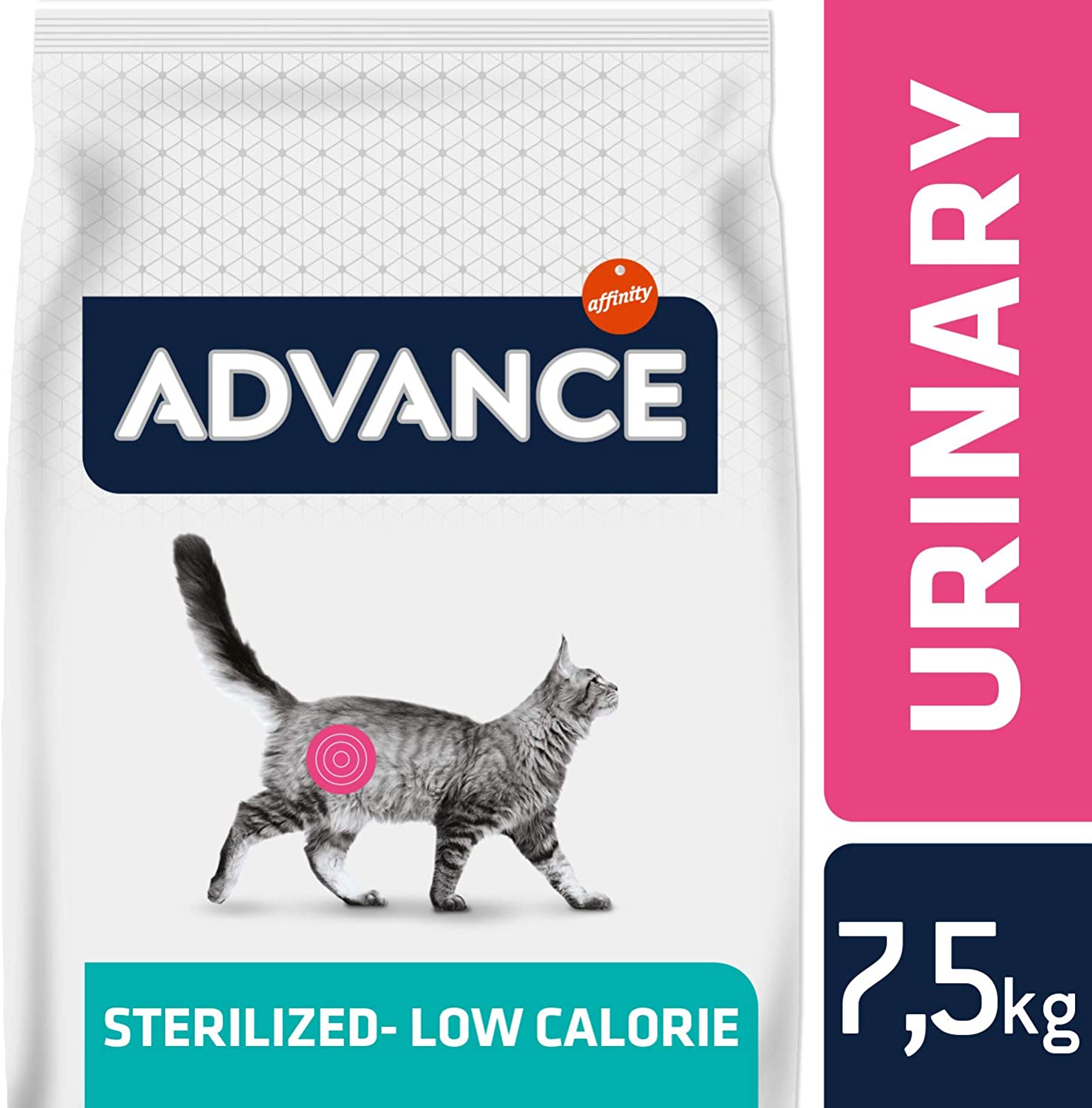  Advance Veterinary Diets Urinary Low Calorie - Pienso para Gatos, 7.5 kg 
