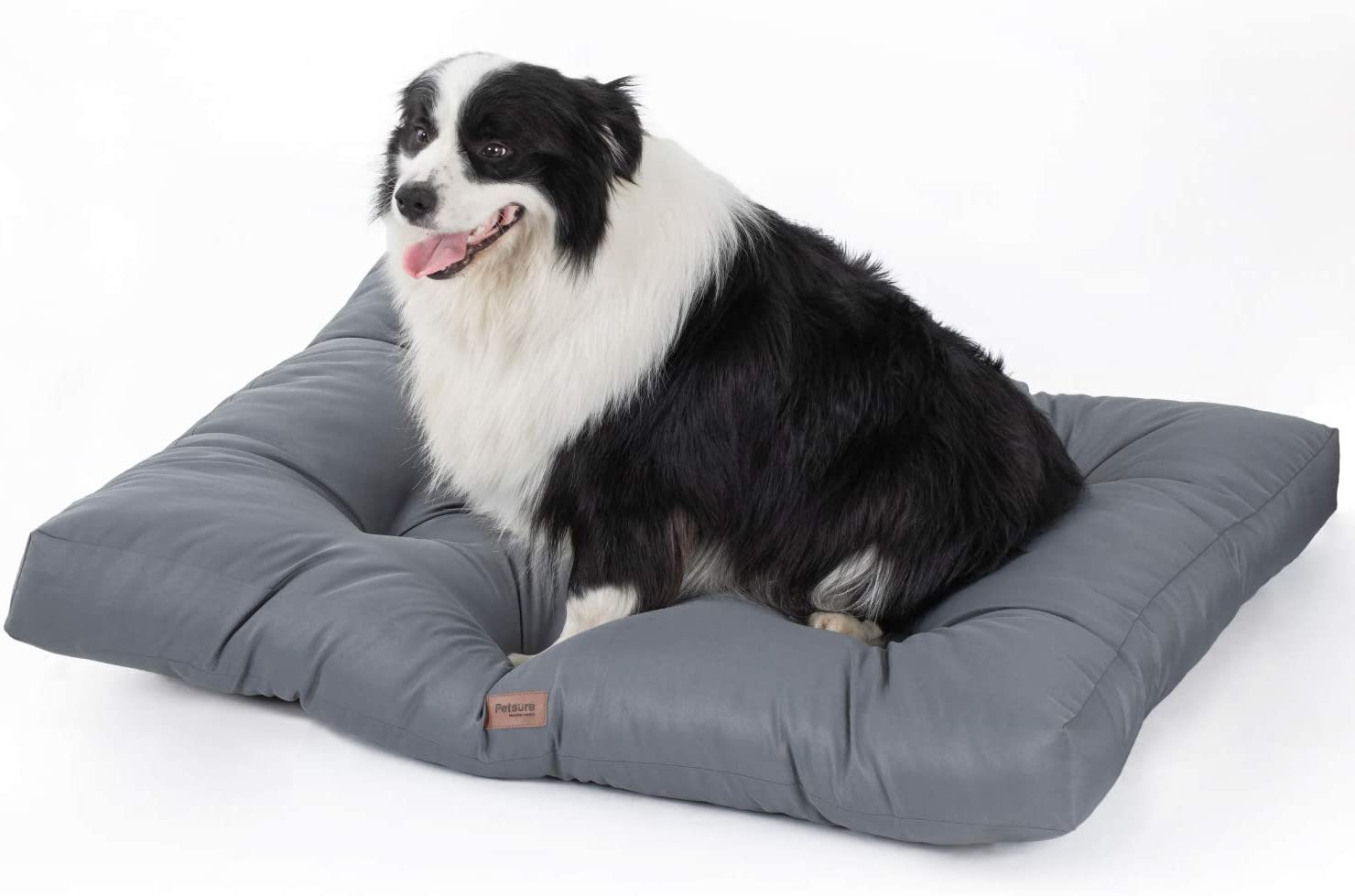  Bedsure Camas para Perros Grandes Impermeable - Colchón Perro Lavable Suave - 110x89x10 cm,Gris,XL 