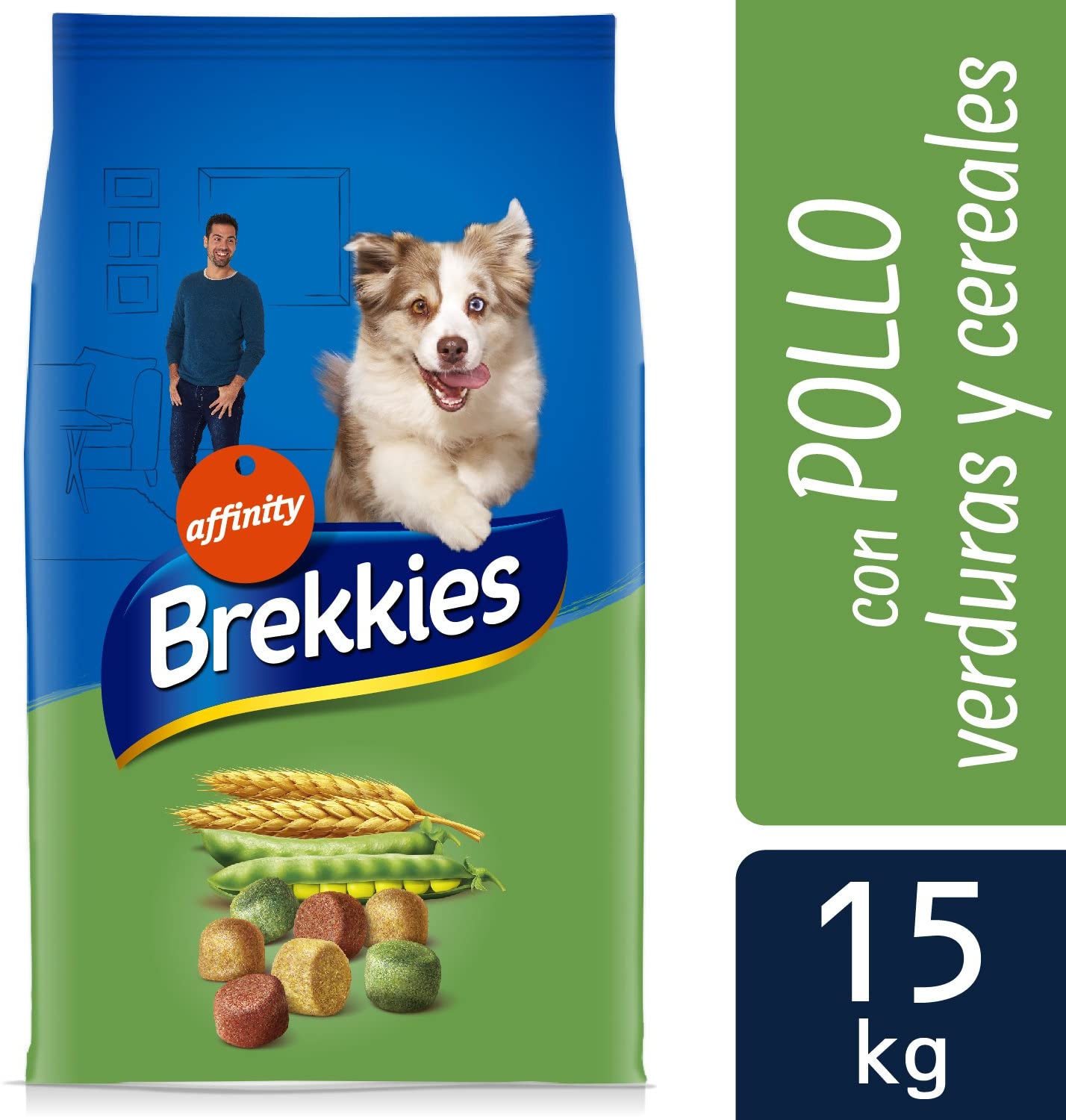  Brekkies Pienso para Perros con Pollo y Cereales - 15000 gr 