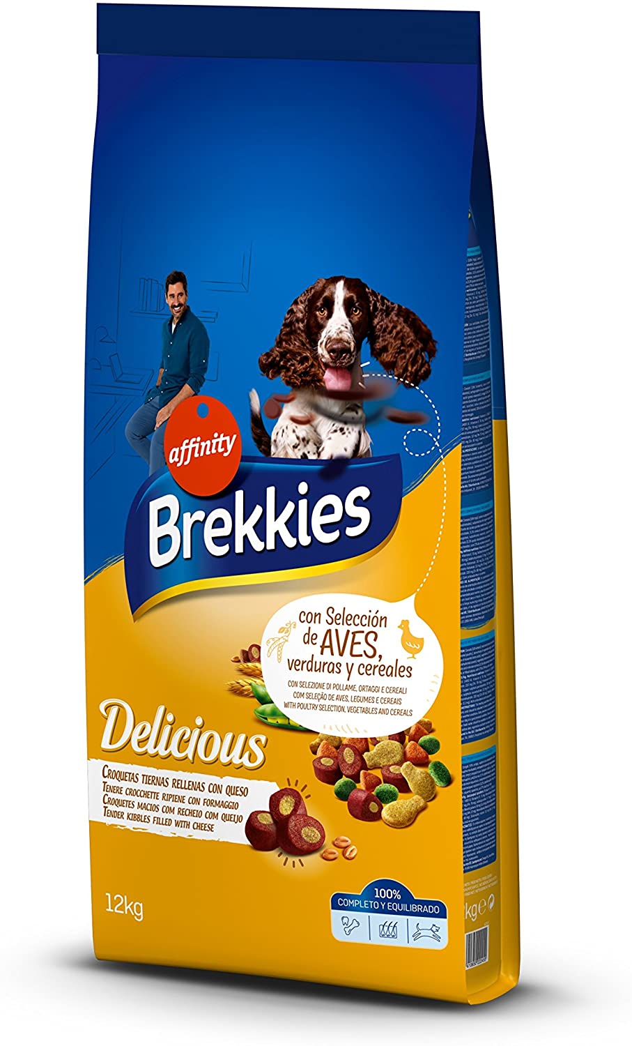  Brekkies Pienso para Perros Delicious con una Selección de Aves - 12000 gr 