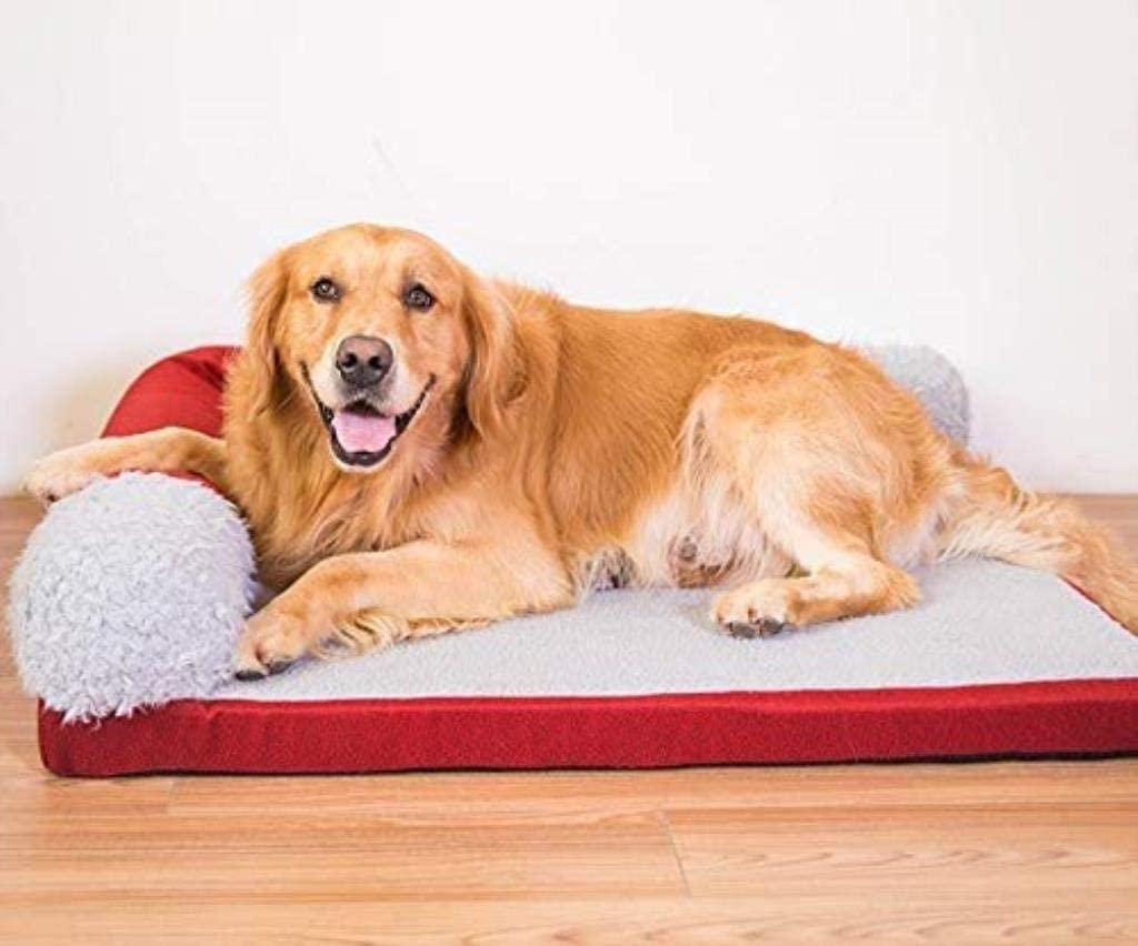  Cama para mascotas Sofá de colchón ortopédico for mascotas con cama de espuma de memoria grande, funda lavable, ideal for artritis de mascotas, displasia de cadera, etc. Fácil de limpiar 