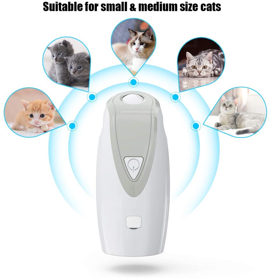  DADYPET Juguetes para Gatos Juguetes interactivos para Gatos y Perros rotación automática Irregular de Puntos Rojos, USB Recargable (Incluye Cable) 