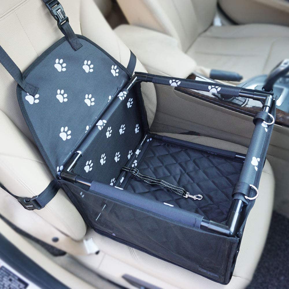  Felicidad Asiento del Coche de Seguridad para Mascotas Perro Gato Plegable Lavable Viaje Transportín 