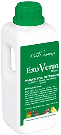  FINCA CASAREJO EXOVERM - prevención de parásitos internos en Canarios, Loros, periquitos. 