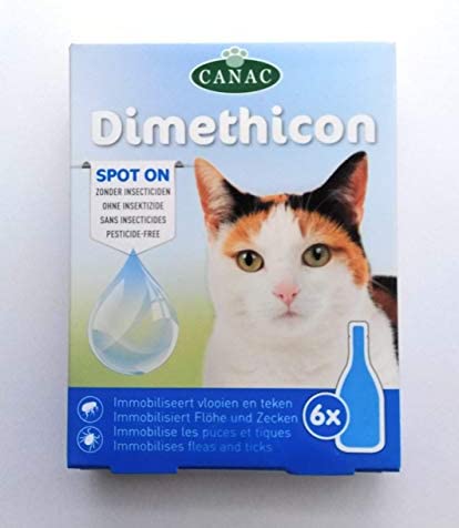 Generique DIMETHICON - Pipetas antipulgas y garrapatas Spot on para gatos, x 6 pipetas 