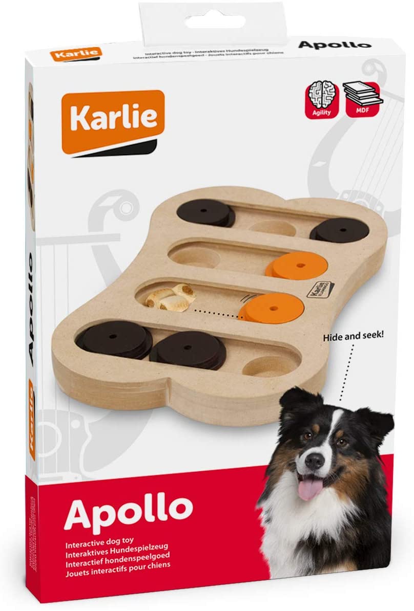  Karlie 513921 Juguete de Inteligencia para Perros Apollo, 30 x 20 cm, Marrón 