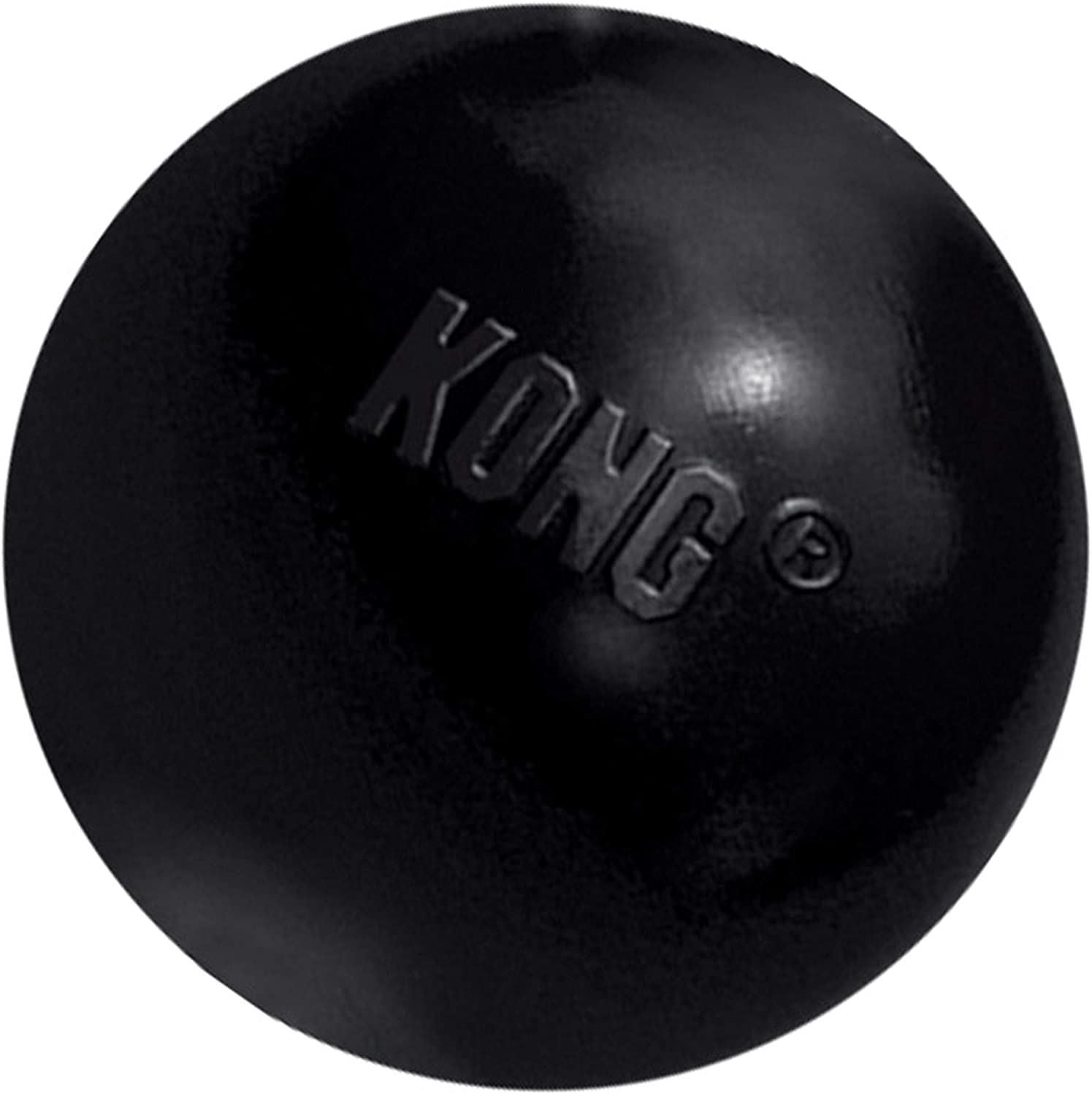  KONG - Extreme Ball - Juguete de caucho para mandíbulas potentes, negro - Raza mediana/grande 
