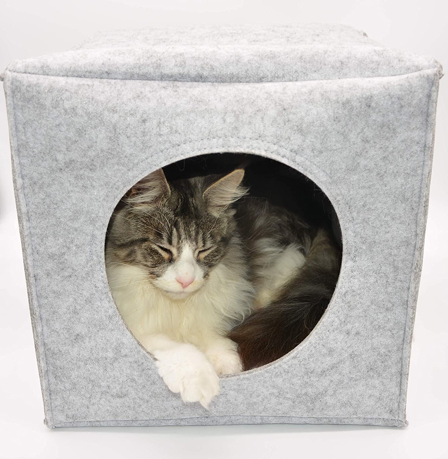  LaWiLo GmbH Cat Cube, Cueva para Gatos, Cueva para acurrucarse, casa para Gatos, Cama para Gatos, Refugio para Gatos. con cojín. También Encaja en IKEA Regalsysteme 