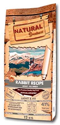  Natural Greatness Rabbit Recipe Alimento Seco Completo para Perros - 12000 gr 