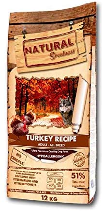  Natural Greatness Turkey Recipe Alimento Seco Completo para Perros - 12000 gr 