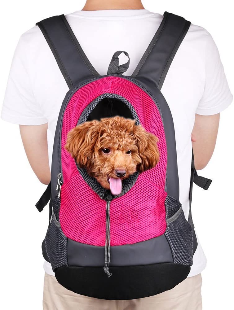  NHSUNRAY Pet Carrier mochila para pequeños perro gato Puppy(8lbs Max) On-the-Go Travel Pet frente parte posterior bolsa transpirable suave malla Pup Pack 42 * 38 * 20 cm 
