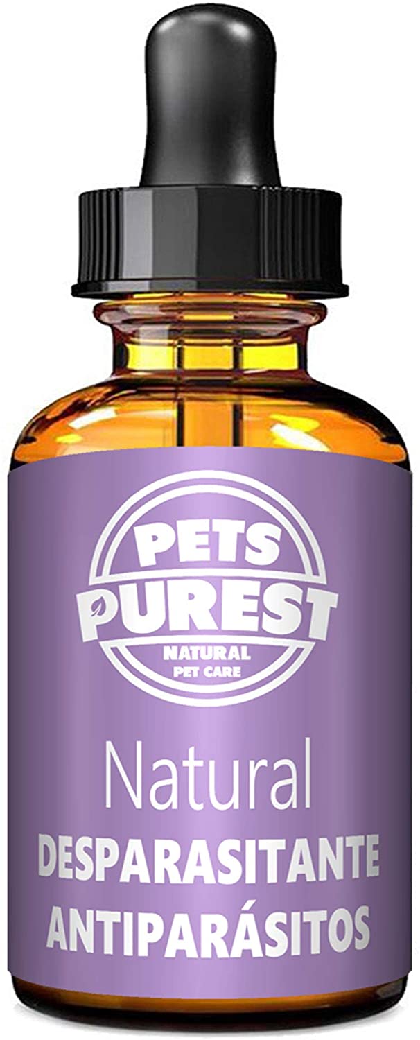  Pets Purest Desparasitante antiparasitario 100% natural para perros, gatos, aves, conejos y mascotas Elimina todos los gusanos lombrices intestinales anquilostomas gusano látigo 1-2 años de suministro 