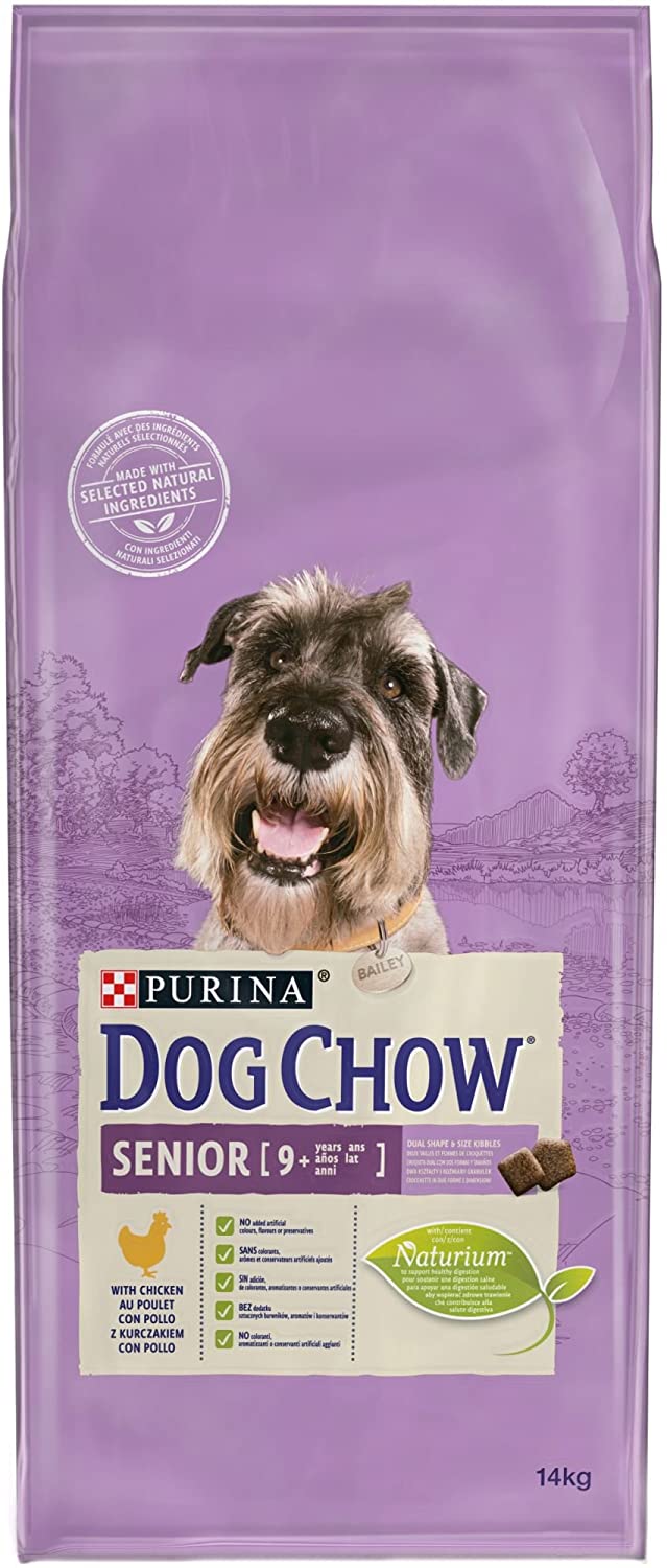  Purina Dog Chow Senior pienso para Perro Adulto +9 Pollo 14 Kg 
