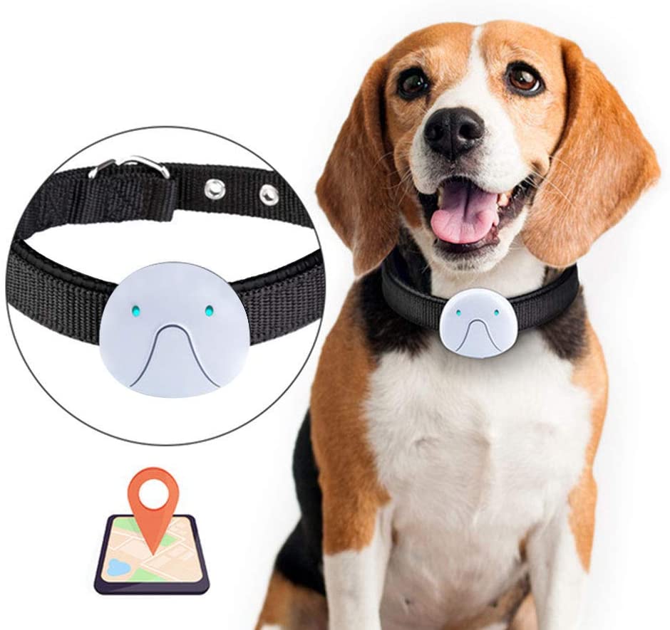  Rastreador de mascotas Kuoser Sin tarifas mensuales, collar de seguimiento GPS impermeable y liviano para perros y gatos, aplicable para GSM y WIFI con ubicación en vivo actualizada por 10 s 