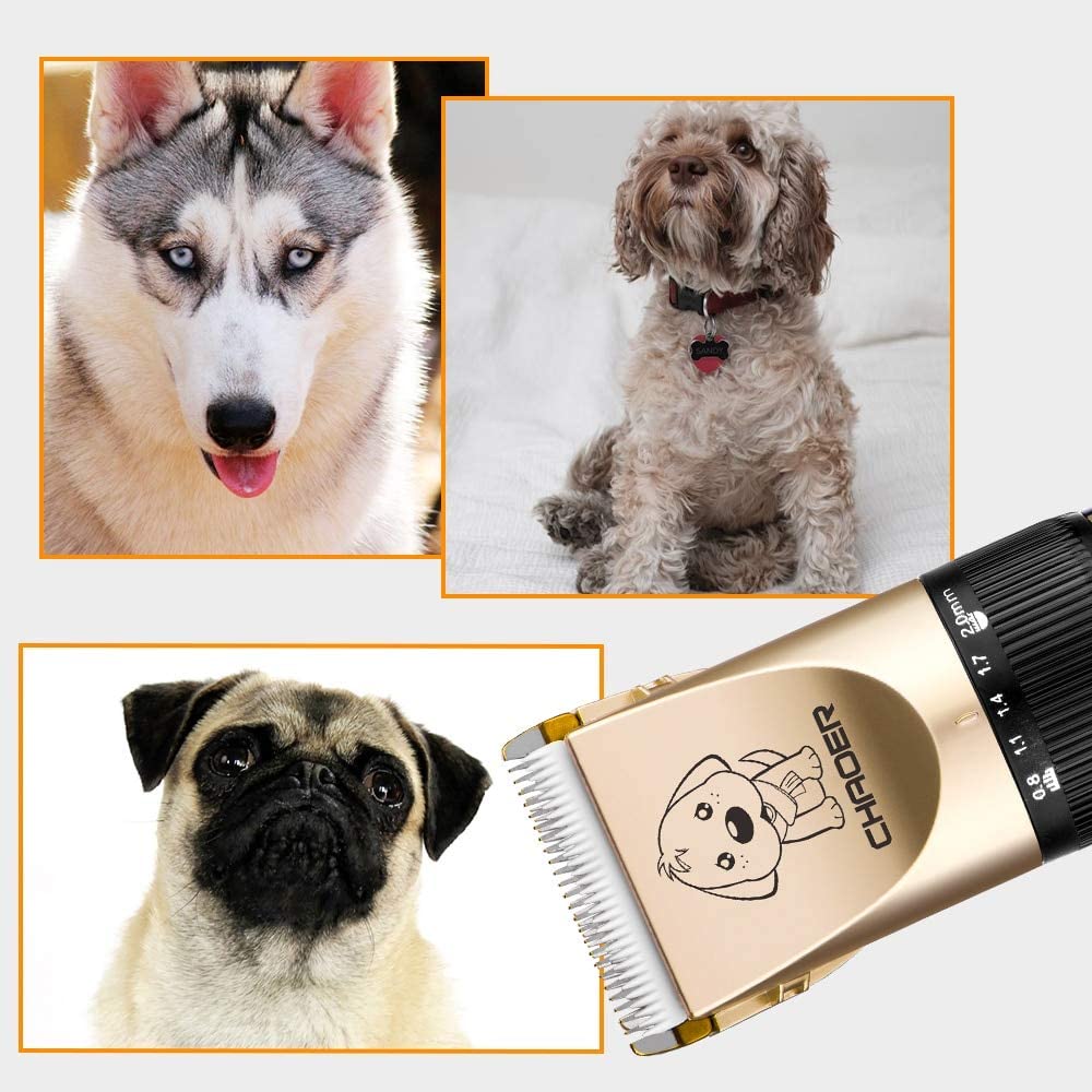  Tijeras Peluqueria Canina Clipper Hair Professional Trimmer Electrical Rechargeable Grooming Tool Low-noise Pet Haircut Shave Machine Set Cortapelos para mascotas 