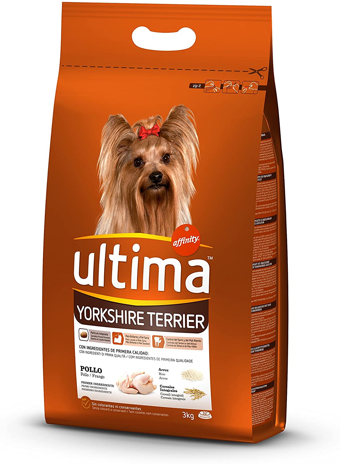  Ultima Comida para Perros Yorkshire Terrier con Pollo, 3 kg 
