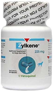  Vetoquinol Zylkene Envase con 30 Comprimidos de Complemento Alimenticio para Perros y Gatos - 225 MG 