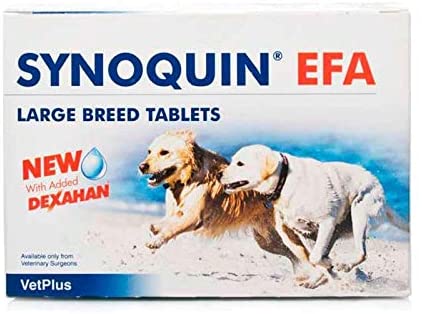  Vetplus Synoquin EFA - Suplemento para perros razas grandes, 120 Comprimidos 