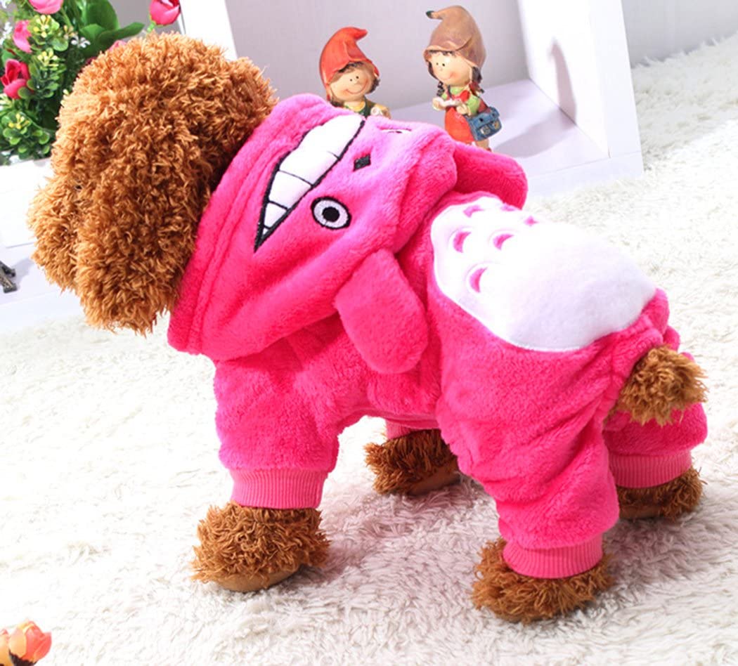  Xiaoyu cachorro cachorro perro mascota ropa de mascotas sudadera abrigo abrigo abrigo cachorro cachorro abrigo abrigo de invierno abrigo perrito traje de moda, rosa, S 