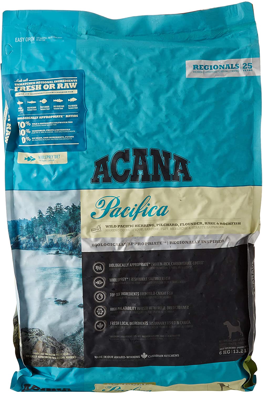  ACANA - Pacifica Comida para Perro 11.4 kg, 1 Saco 