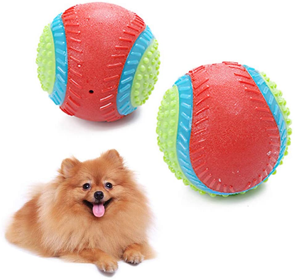  Accesorios para perros, mascotas perro cachorro de goma sabor carne de vacuno bola interactiva molar mordida juguete Como se muestra en la imagen 