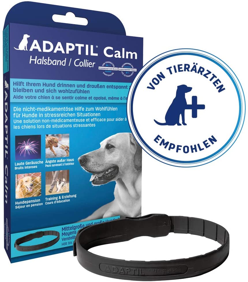  Adaptil Collar, D.A.P (feromonas de apelación para Perros) para Perros medianos y Grandes – 24.5 Pulgadas 
