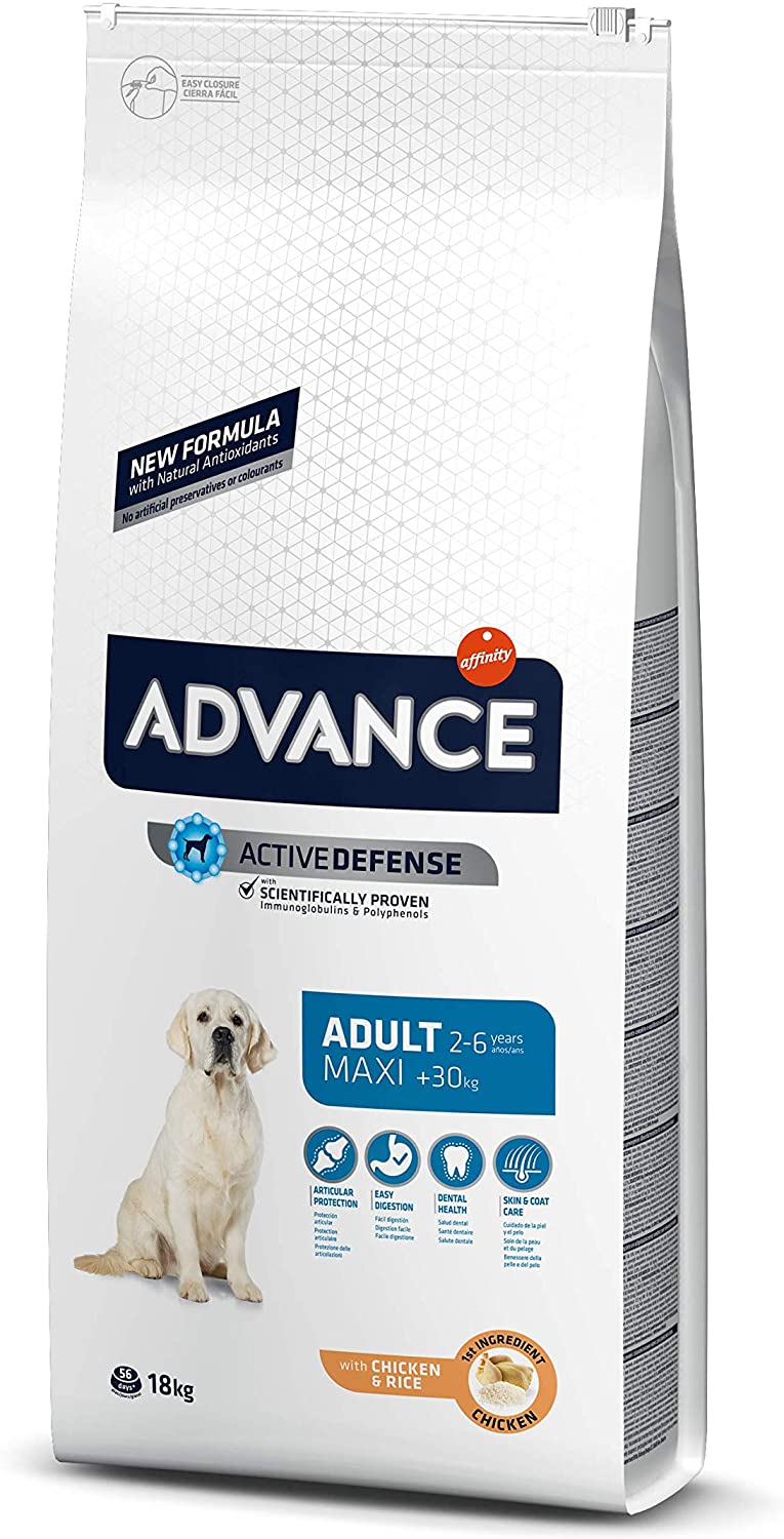  Advance Adult Maxi - Pienso para Perros Adultos de Razas Grandes - 18 kg 