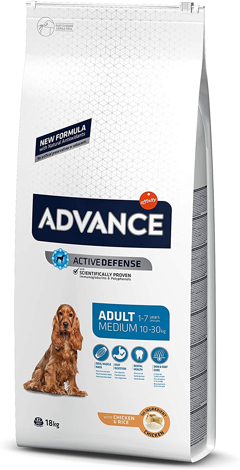  Advance Adult Medium - Pienso para Perros Adultos de Razas Medianas - 18 kg 
