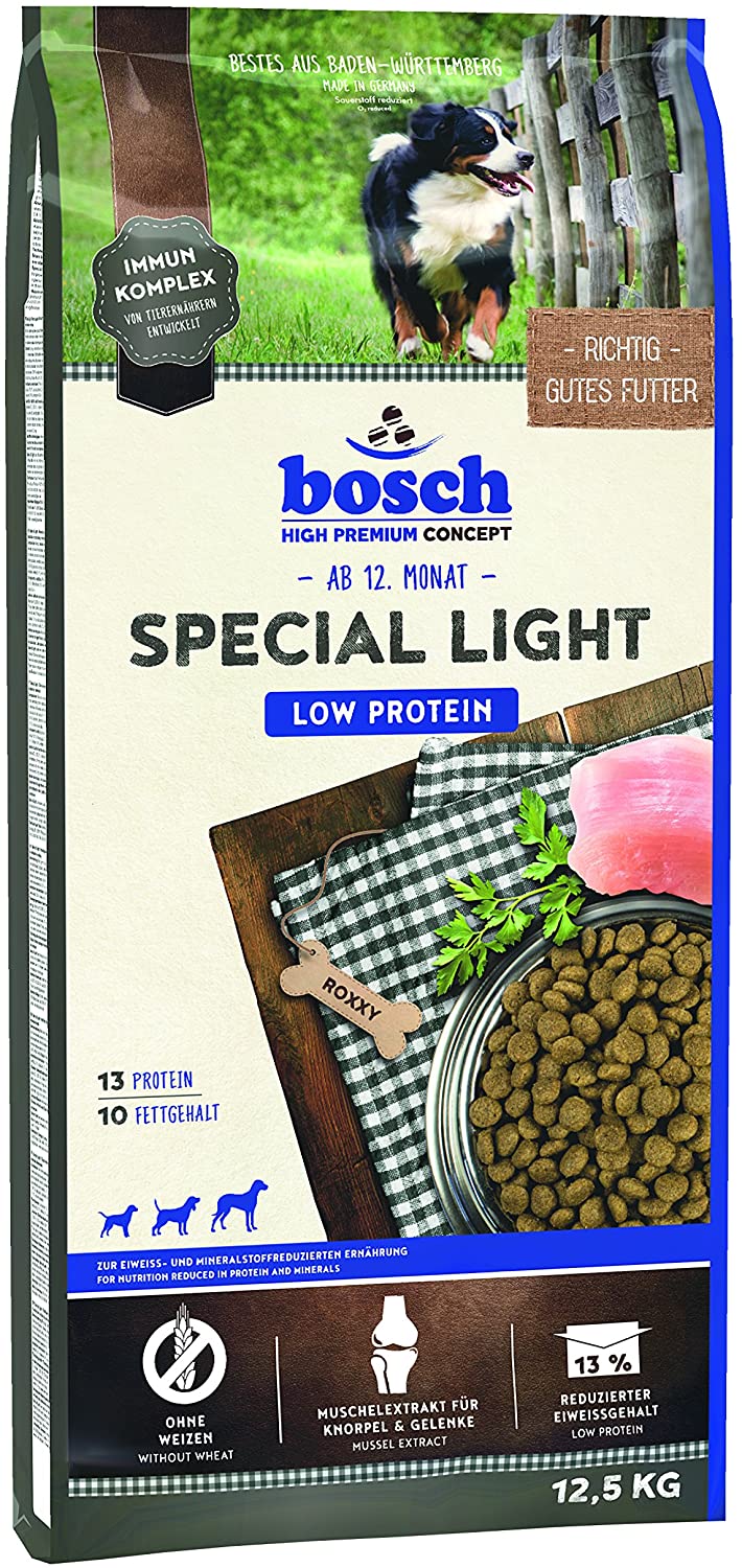  bosch HPC Special Light | Comida seca para perros de todas las razas | Para la nutrición reducido en proteínas y minerales | 12,5 kg 