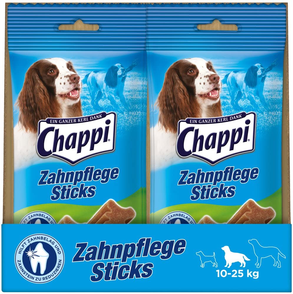 Chappi Sticks de Cuidado Dental Perros medianos, 10 Paquetes de 7 Unidades Cada uno (10 x 175 g) 