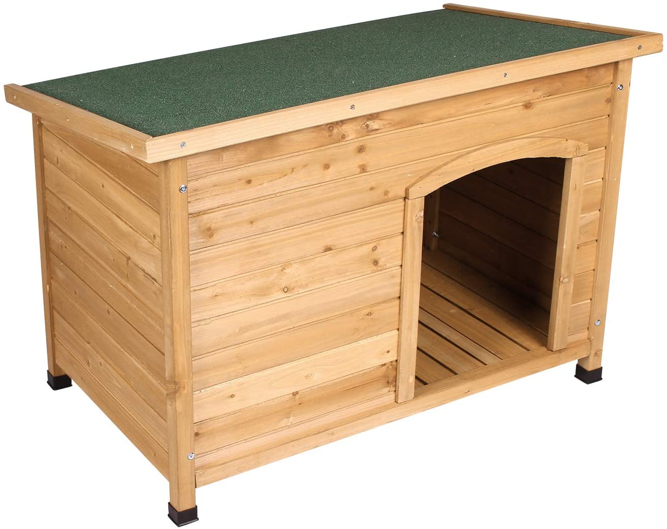  Elightry Caseta de Perros para Exterior Casa para Perro de Madera Resistente Impermeable 103 x 66 x 71cm YDMGL0001 