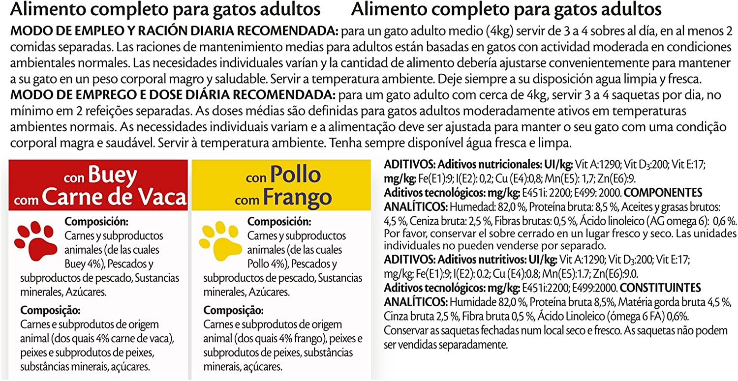  Felix - Comida Húmeda para Gato, Selección De Carnes En gelatina 400 g 