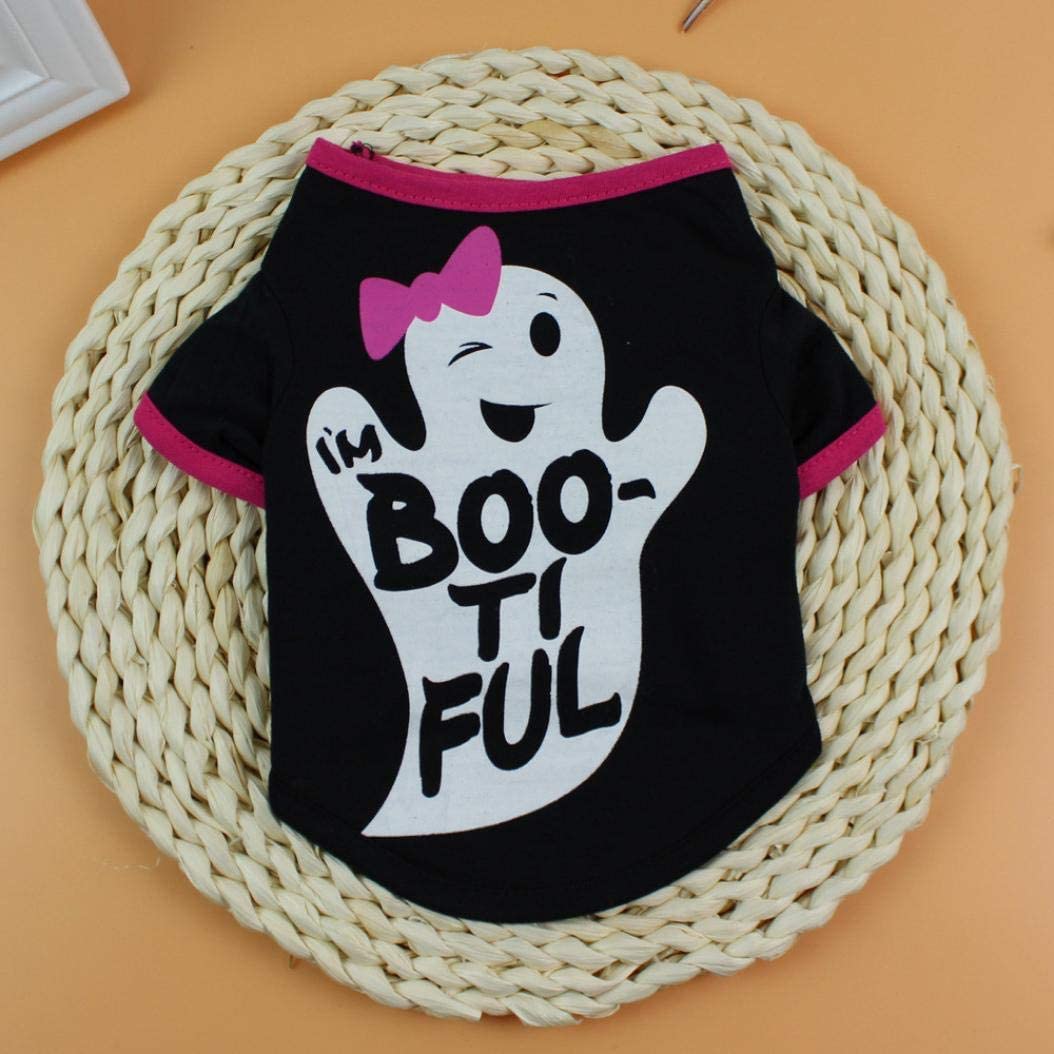  Fossrn Perro Ropa Disfraz Halloween Camiseta para Pequeño Chihuahua Yorkshire Mascota Cachorros 