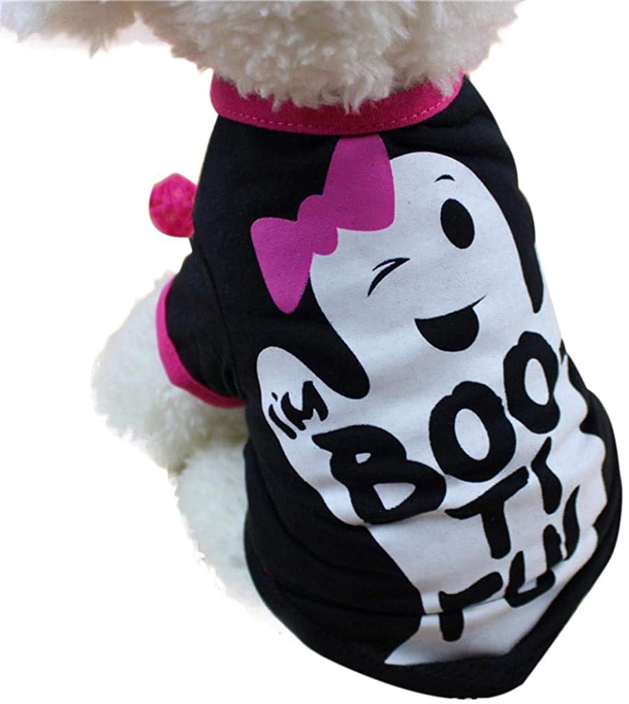  Fossrn Perro Ropa Disfraz Halloween Camiseta para Pequeño Chihuahua Yorkshire Mascota Cachorros 
