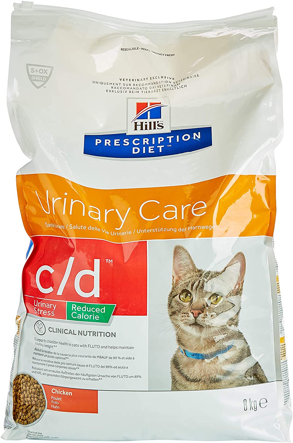  Hill's C-54548 Diet Feline C/D Reduce Stress - 8 Kg 