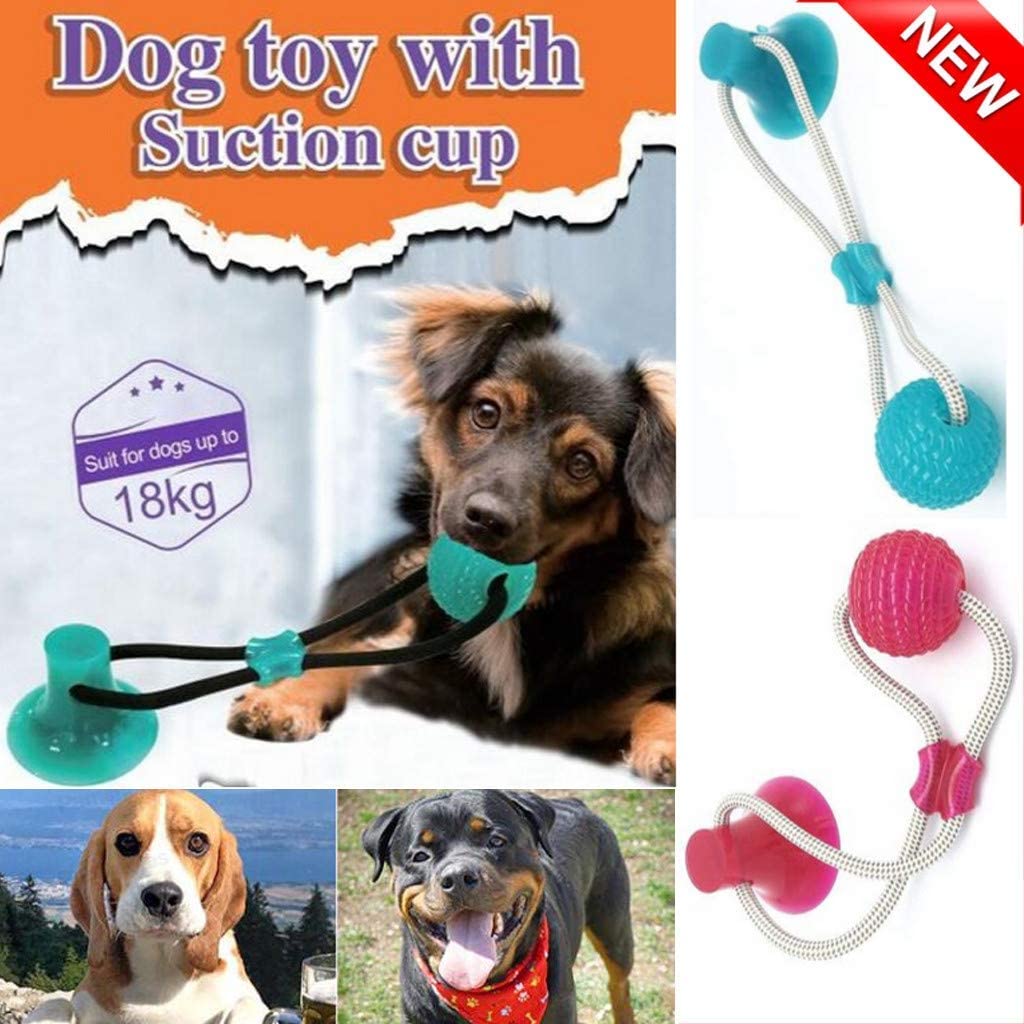  Juguete de mordida para Mascotas multifunción, Juguete de Cuerda para Tirar, Resistente, Juguete con Ventosa, Tugging, Tirar, Masticar, Jugar para Perros 