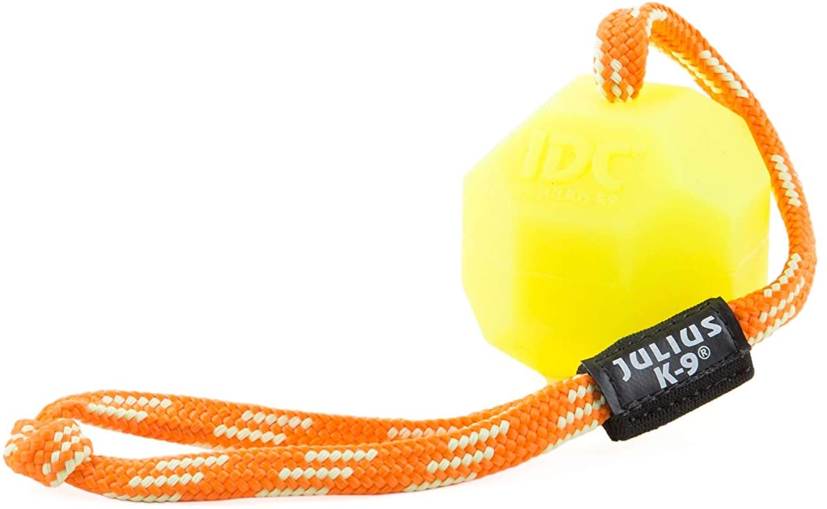  Julius-K9 242-BLL-60 Fluorescens Ball with String Diam.60mm - Smooth, Un tamaño 