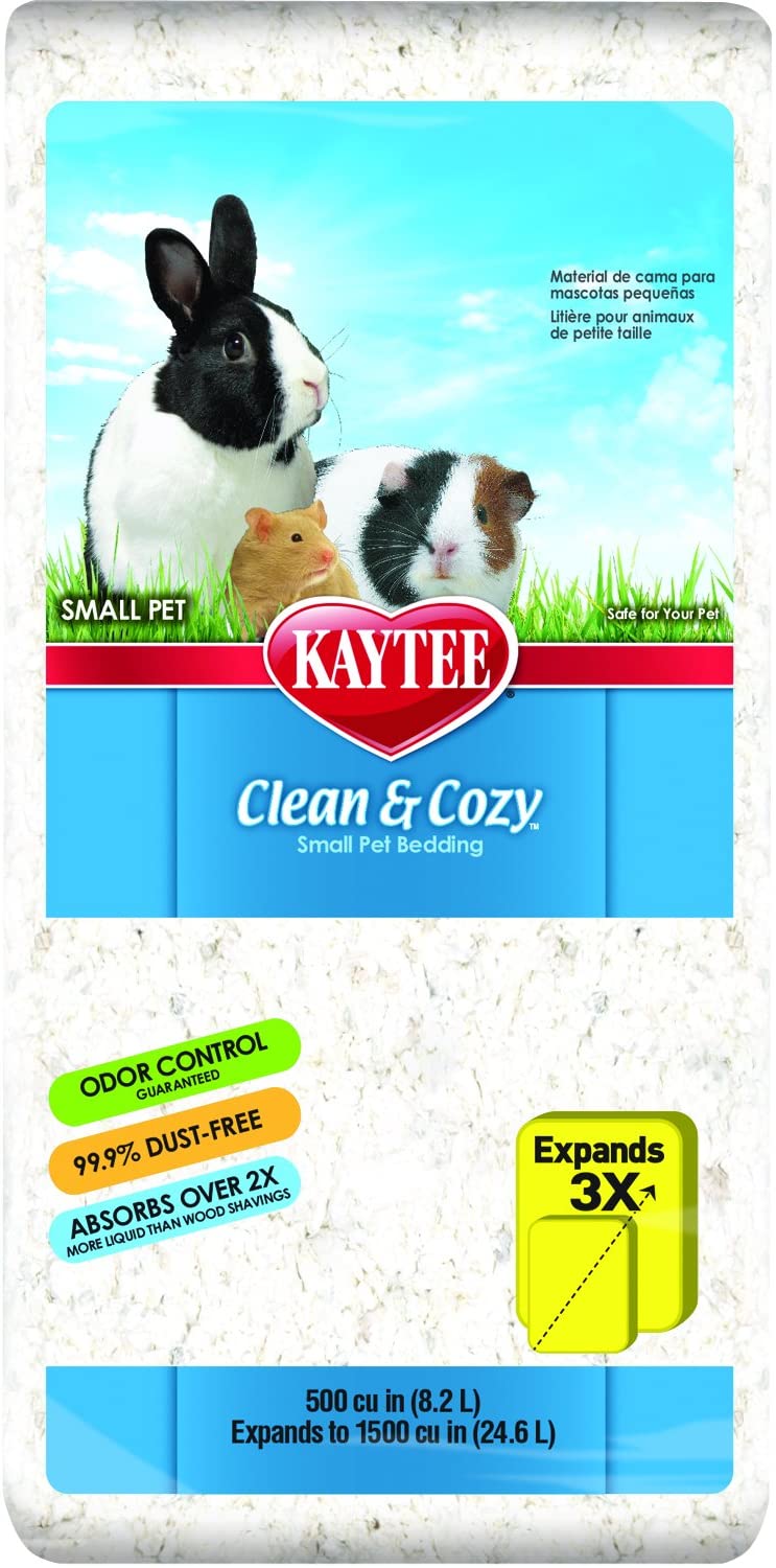  Kaytee Clean & Cozy, Sustrato de virutas de papel muy absorbente para roedores, 12.3 litros 