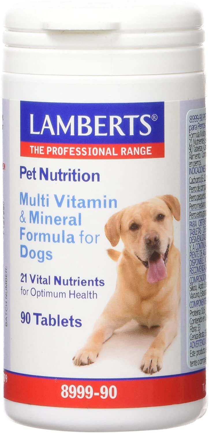  Lamberts Pet Nutrition para Perros, Combinación de Multivitaminas - 90 Tabletas 
