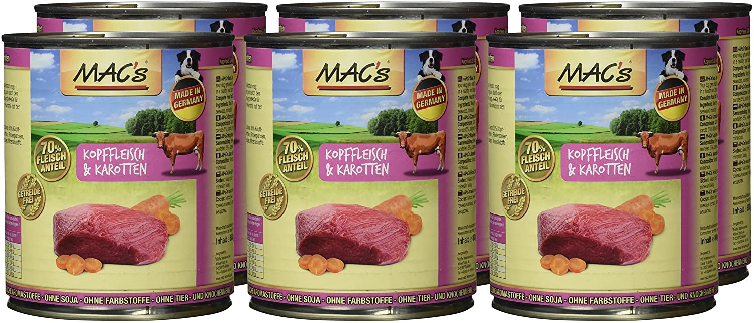  Mac 's de Carne & Zanahorias, 6 Pack (6 x 800 g) 