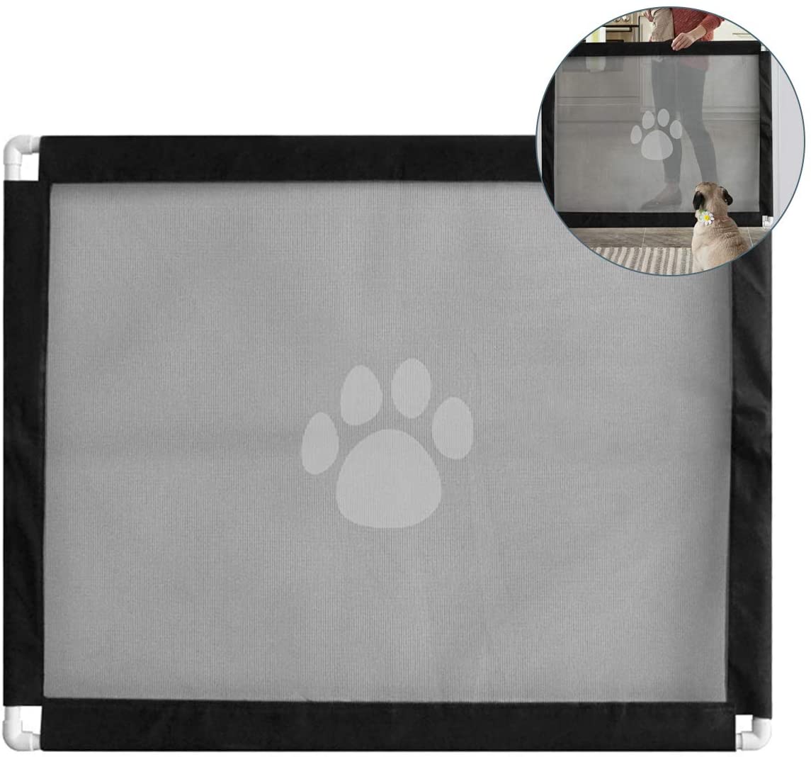  Magic Gate Dog Barrera de Seguridad Plegable Portátil para Perro Puerta de Seguridad Aislada para Perros y Mascotas 39x31.5 