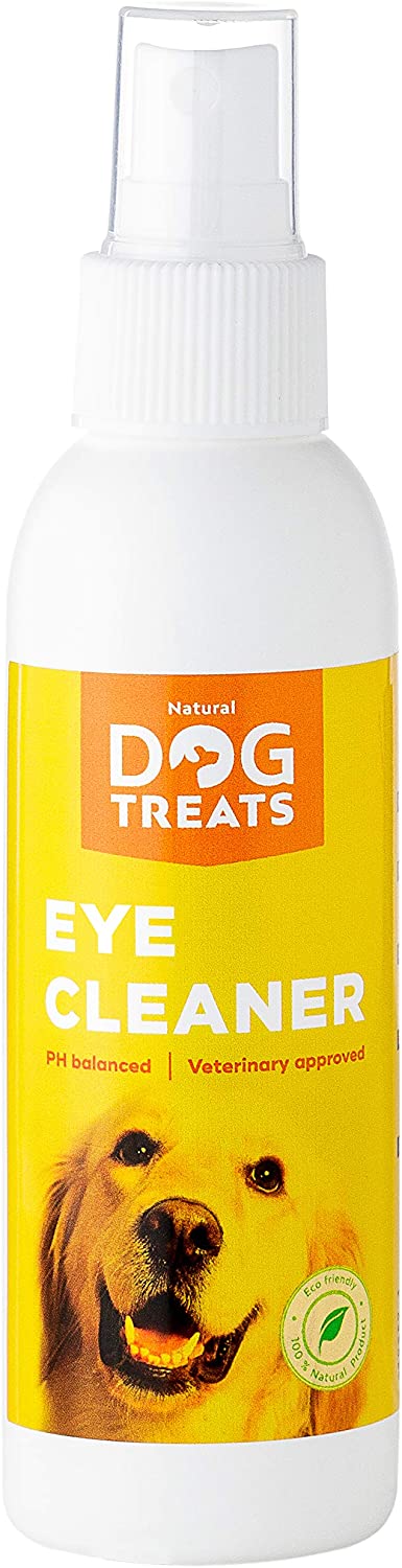  Natural Dog Treats Limpiador de Ojos para Perros y Gotas, Elimina Manchas y Legañas, Limpia e Hidrata los Ojos, Cuidado Ocular, 125 ml (4.2 oz) 