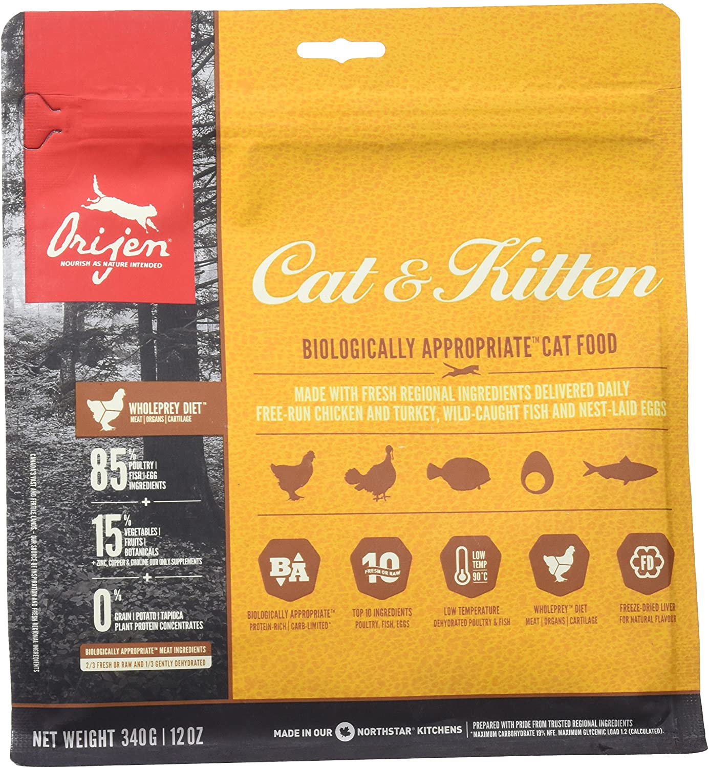  Orijen Cat & Kitten Comida para gato y gatito 1.8 Kg 1 Saco 