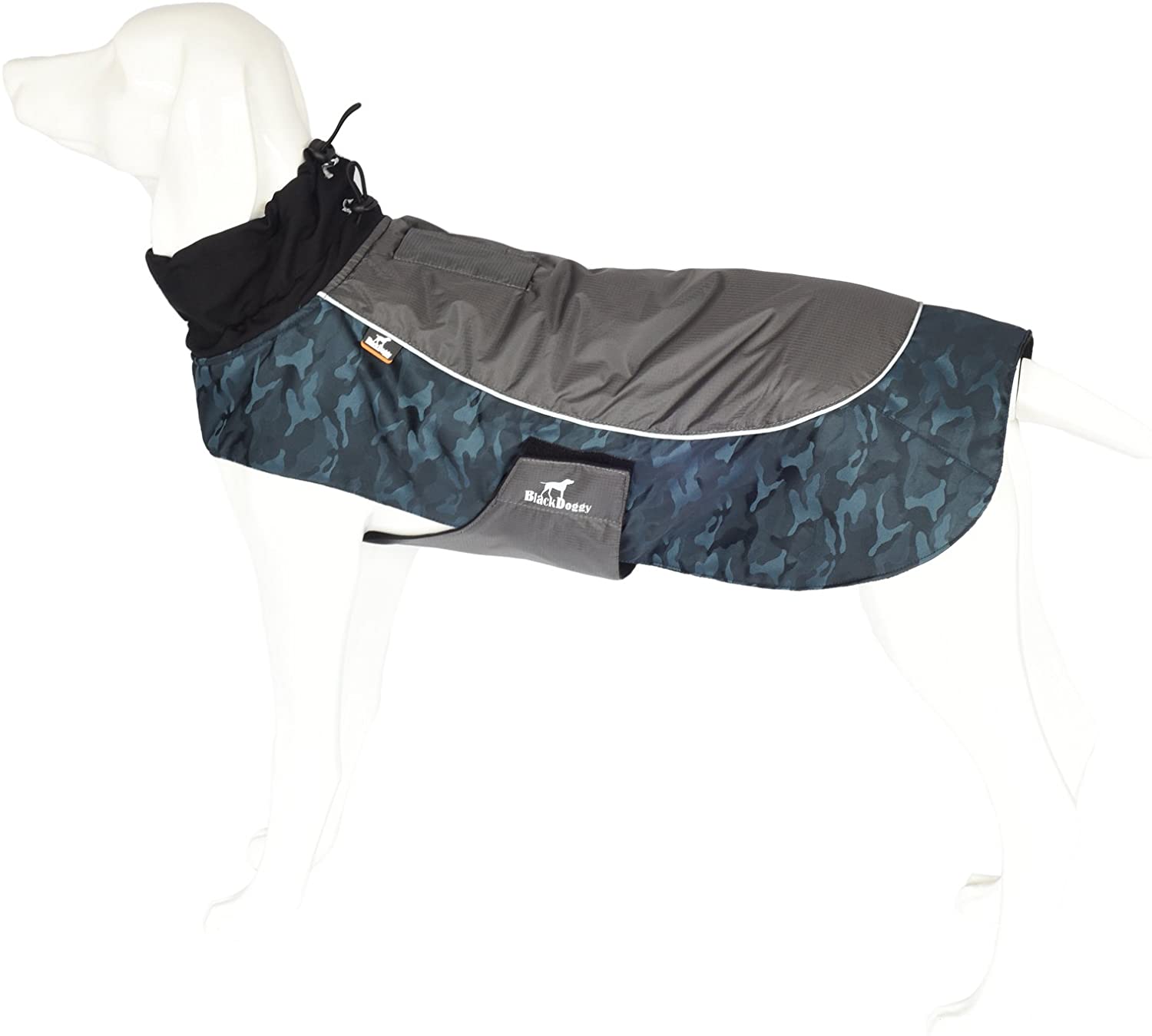  PALMFOX Impermeable Ropa para Mascotas Perro Invierno Caliente Chaleco Chaqueta Jacket Abrigo para Perros Grandes Ropa para Mascotas de Navidad Azul XL 