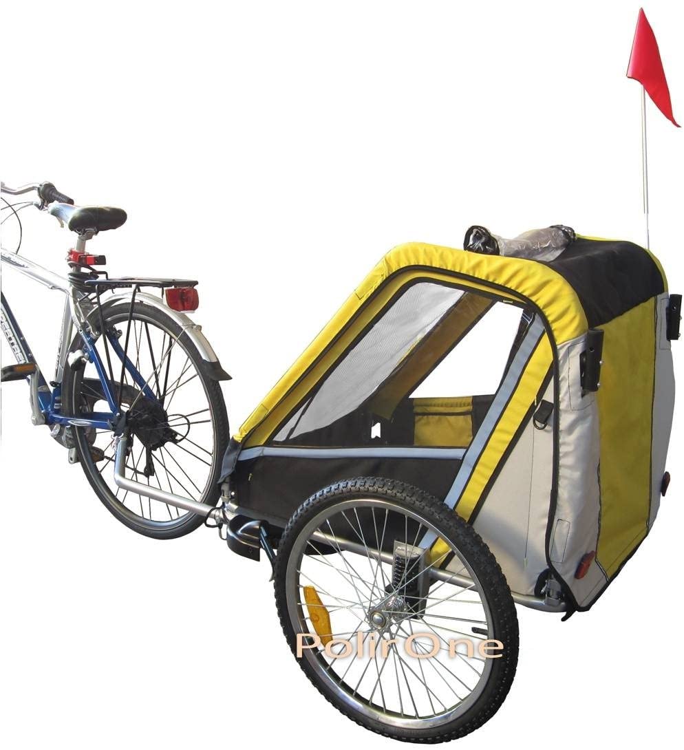  PAPILIOSHOP LEON Remorque à vélo poussette chariot pour 1 ou 2 entants 
