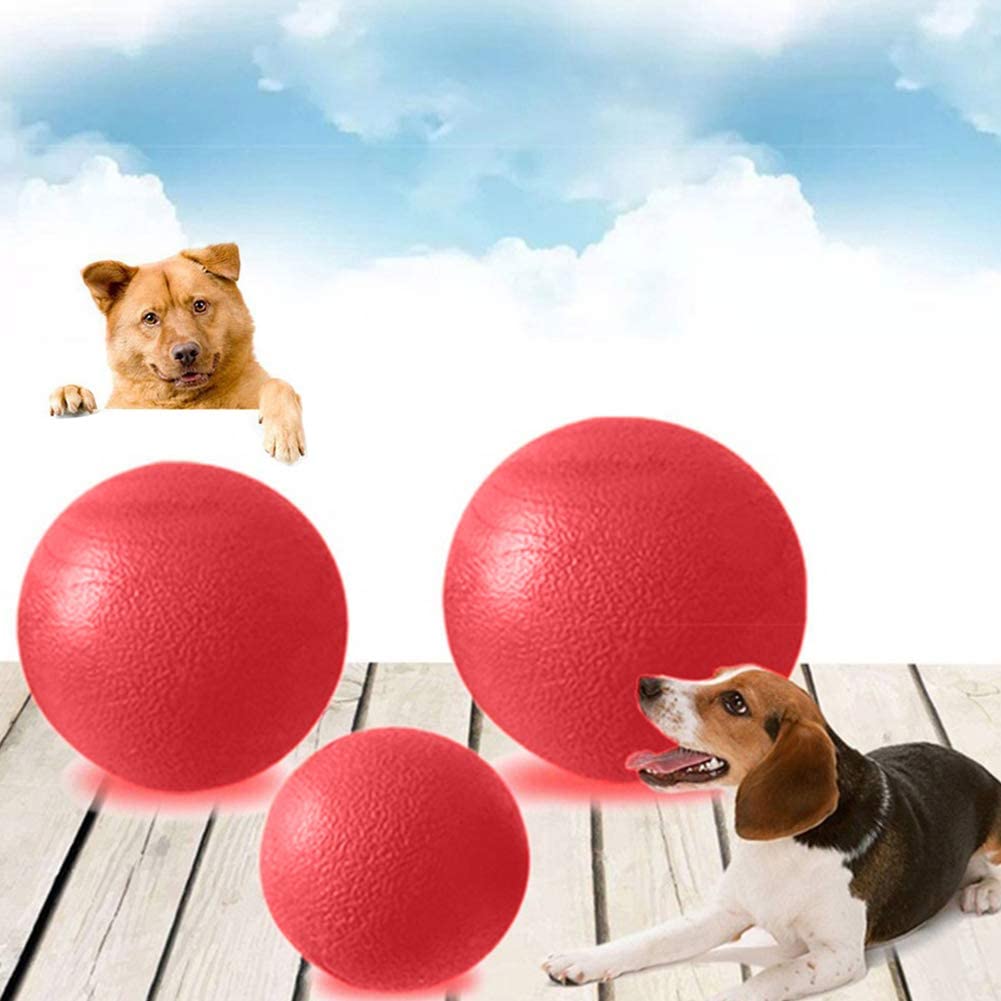  Pelota para perro TPR resistente a mordiscos, juguete para masticar, rojo L medium rosso 